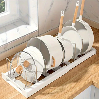 Expandable Kitchen Cabinet Pot Organizer