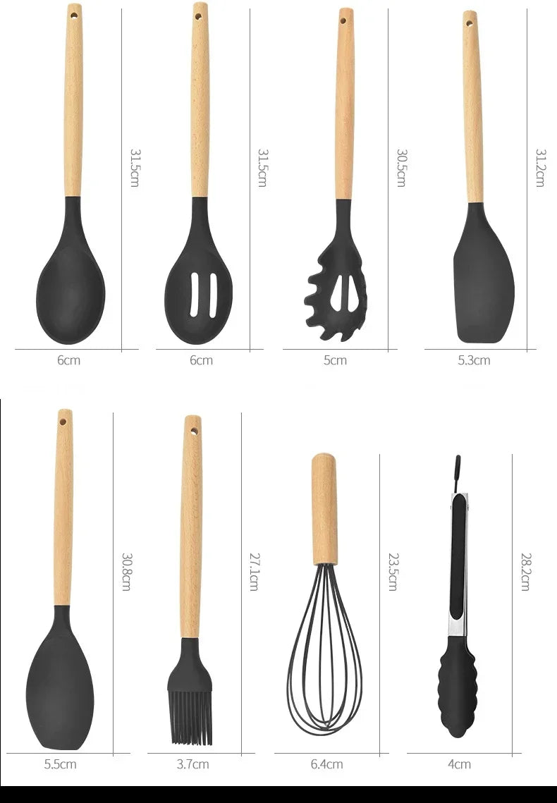 Silicone Kitchen Utensils Set