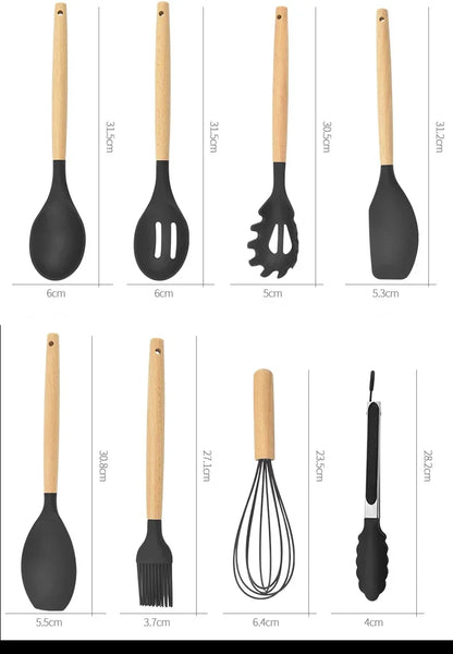Silicone Kitchen Utensils Set