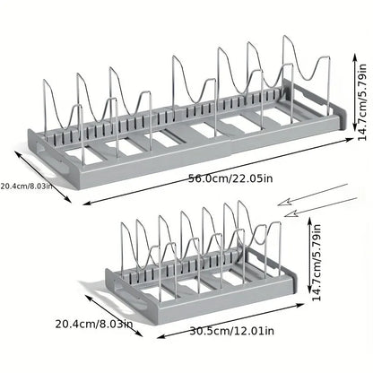 Expandable Kitchen Cabinet Pot Organizer