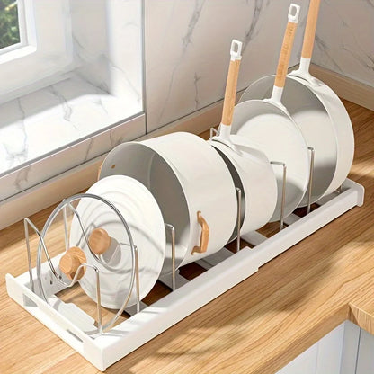 Expandable Kitchen Cabinet Pot Organizer